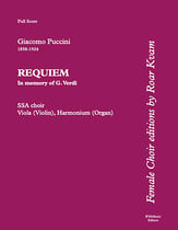 Puccini: Requiem Instrumental Parts Instrumental Parts cover